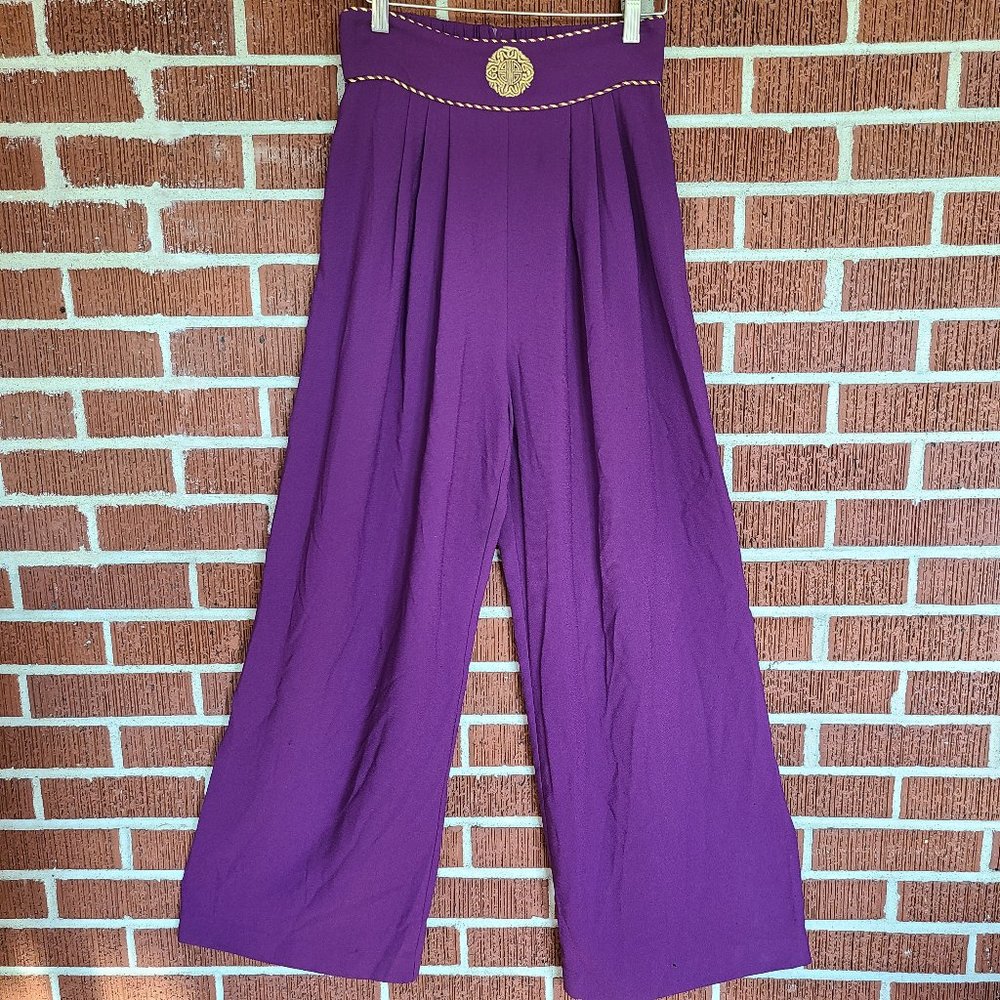 Fuchsia Vintage Wide Waist Band Palazzo Pant
